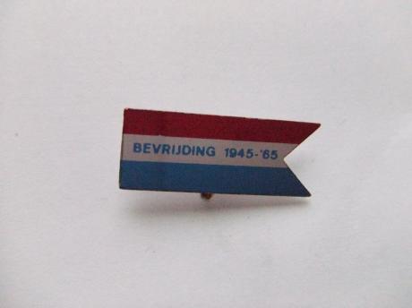 Bevrijding 1945-1965 rood wit blauwe vlag
